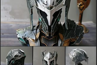 do 3d wearable cosplay creation eva foam armor halloween mask helmet 3d printing