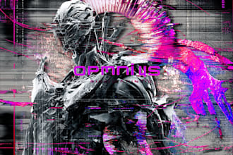 do album artwork cyberpunk brutalism glitch art