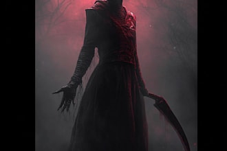 draw dark horror sfw nsfw illustration for clothing t shirt