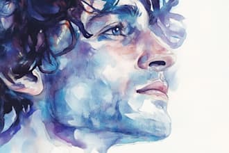 hand drawn artistic watercolor art