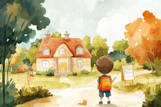 create children book illustration and formatting