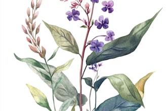 draw botanical illustrations of flowers