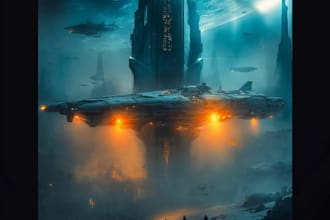 making a spaceship, sci fi vehicle and sci fi art