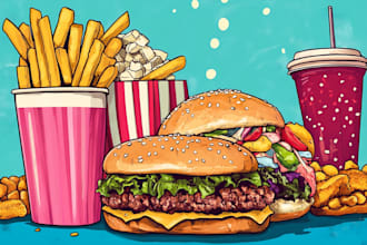 create custom food pop art of your choice