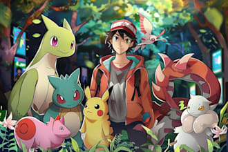 draw you as a pokemon trainer