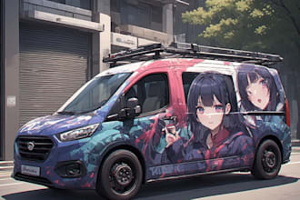 design a professional car wrap, van wrap, or vehicle branding design