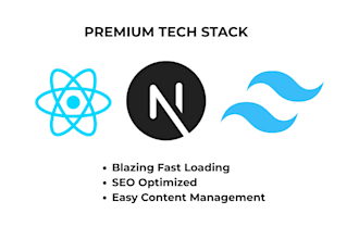 build a custom fast website using react and next js
