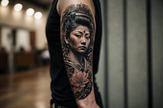 design a tattoo design in japanese style