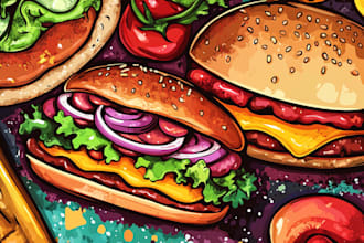 design awesome food pop art of you