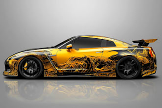 design awesome car, van, vehicle wrap design and vehicle