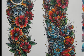 create traditional or old school tattoo