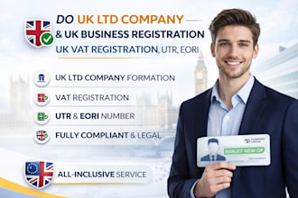 do uk ltd company and uk business registration, uk vat registration, utr, eori