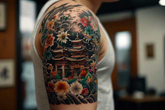 design a tattoo design in japanese style