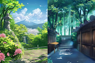 do anime bg, visual novel bg, 2d background for game