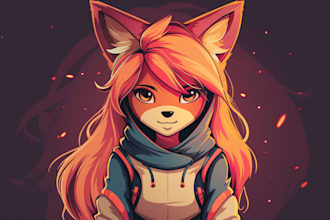 design logo with anime mascot