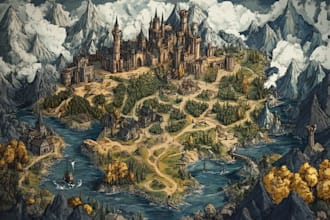 design magical fantasy world maps