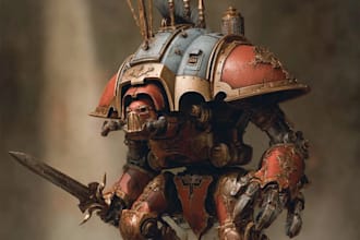 draw a design custom warhammer 40k characters