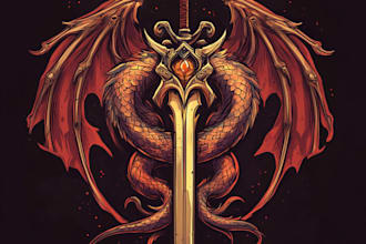 design fantasy game logo and branding
