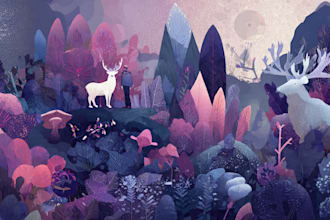 draw a digital illustration in unique style