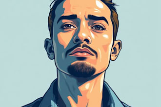 create simple cartoon portrait