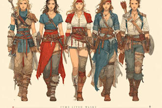 make premium concept art illustration