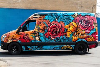 create custom car wrap, truck wrap or fleet graphics
