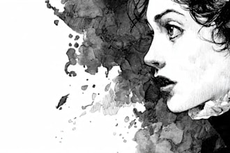 draw black and white sketch