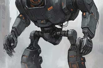do complete mecha concept arts