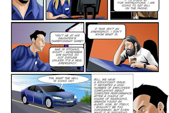 create comic book, manga, anime, webtoon, and storyboard illustration art