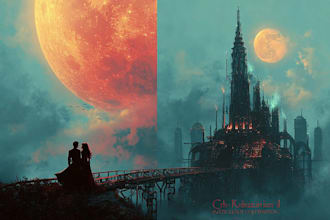 design a modern minimalist sci fi book cover