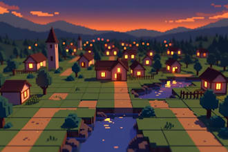 create pixel tile set and tile map for your top down rpg game