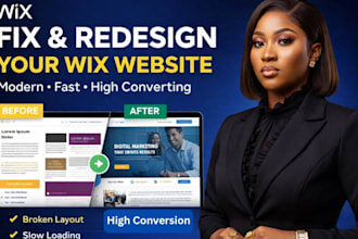 do wix website revamp wix fix redesign wix website wix blog website landing page