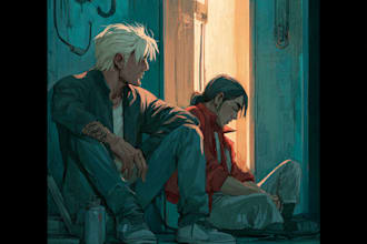 illustrate graphic novel comic book storyboard anime manga