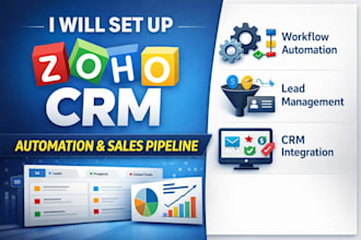 set up zoho CRM automation and sales pipeline