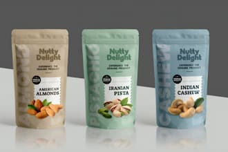 do product packaging design label box, pouch design, amazon fba and branding