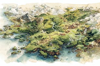 do custom watercolor wedding map