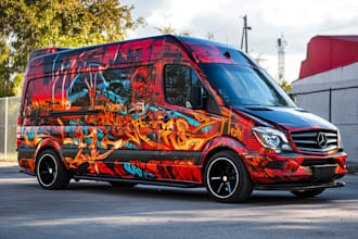 design professional car wrap and van wrap