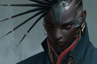 sci fi character illustration or sci fi character