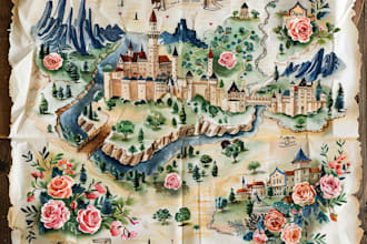 do custom watercolor wedding map