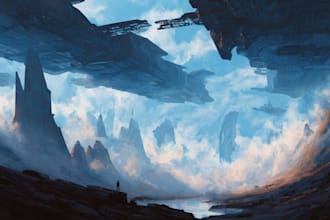 draw your professional sci fi concept art illustration