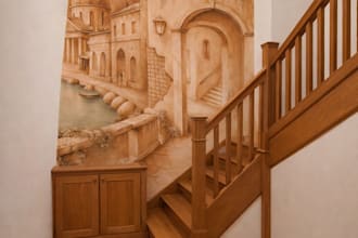 drawn wall mural sketches for home business interiors