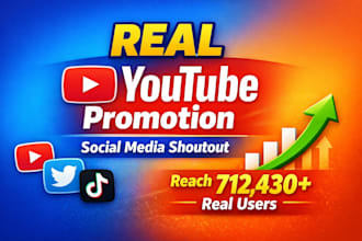 promote your youtube channel with real social media shoutout