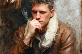 paint a real oil portrait painting on canvas