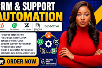 hubspot integration freshdesk crm zendesk gorgias pipedrive support automation