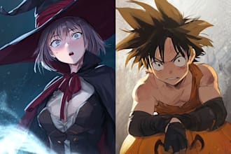 draw anime character art for your pfp, avatar icon