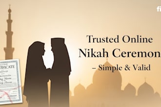 arrange and perform your online nikah with imam, wali, witnesses and certificate