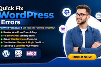 fix wordpress issues fix SMTP email issue woocommerce issues and website error