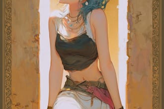 draw custom manga anime character illustration