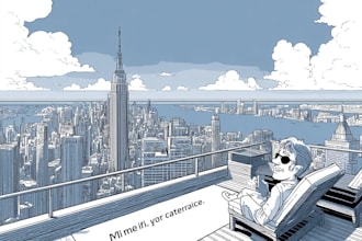 draw new yorker style comics bitmap or vector