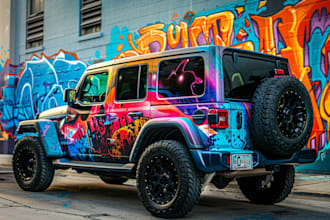 create modern vehicle wrap graphics
